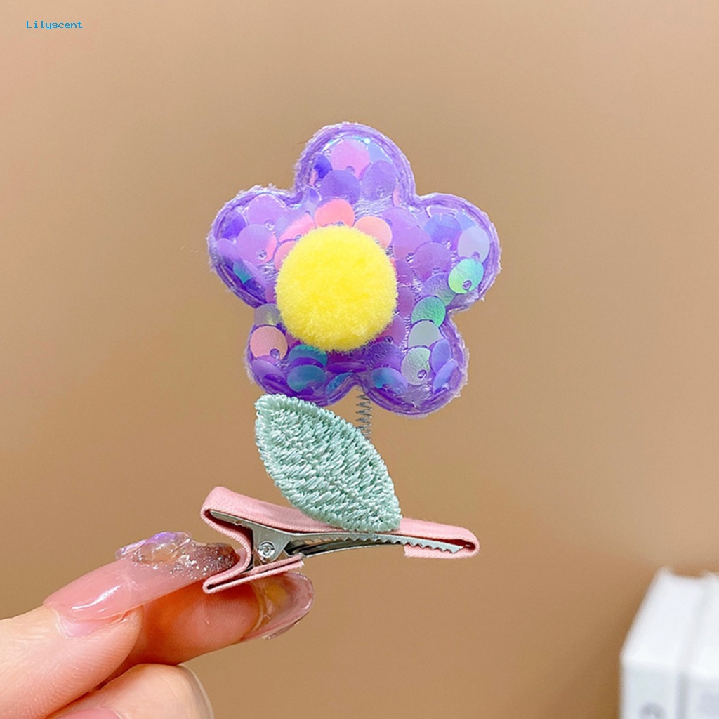 Lilyscent Jepit Rambut Anak Anti Karat Aksesoris Rambut Tanaman Anak Perempuan Hair Pin Swing