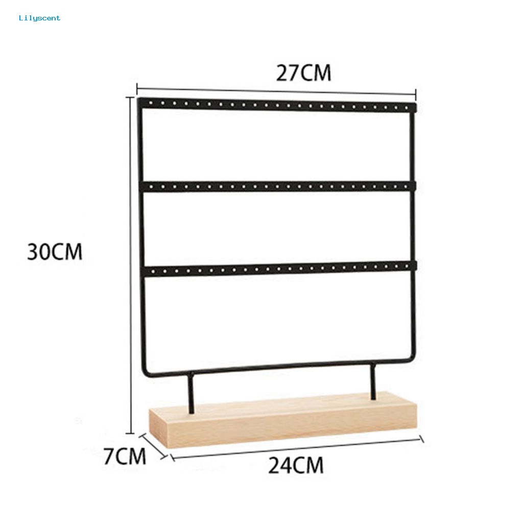 Lilyscent Stand Display Perhiasan Tahan Aus Pemakaian Toko Lady Earrings Jewelry Display Stand 72lubang