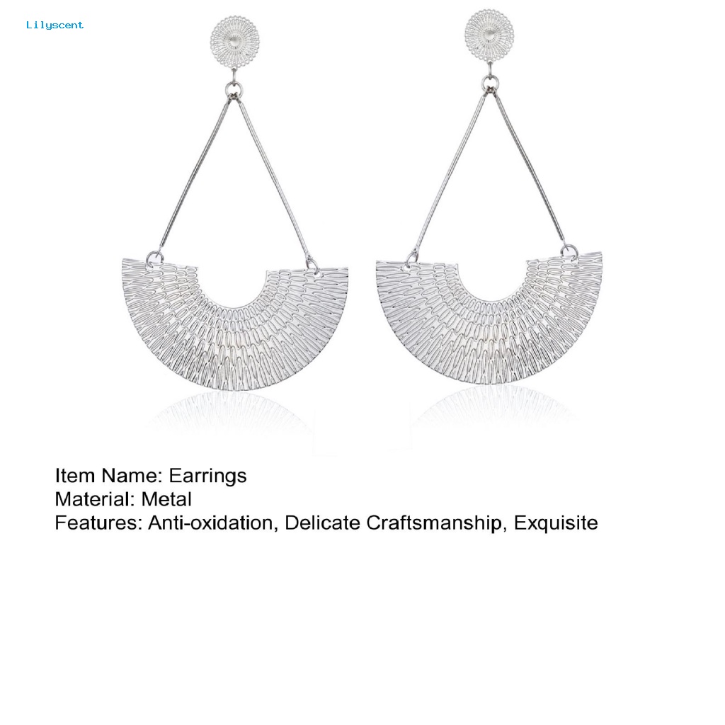 Lilyscent 1pasang Anting Menjuntai Electroplating Untuk Pacaran Bohemia Drop Stud Earrings Gaya Etnik