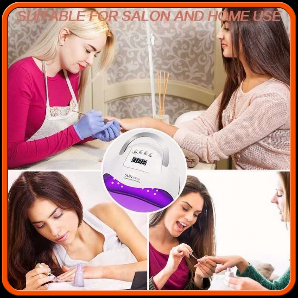 Pengering Kutek UV Lamp Nail Dryer Smart Sensor LCD Display - X7 MAX
