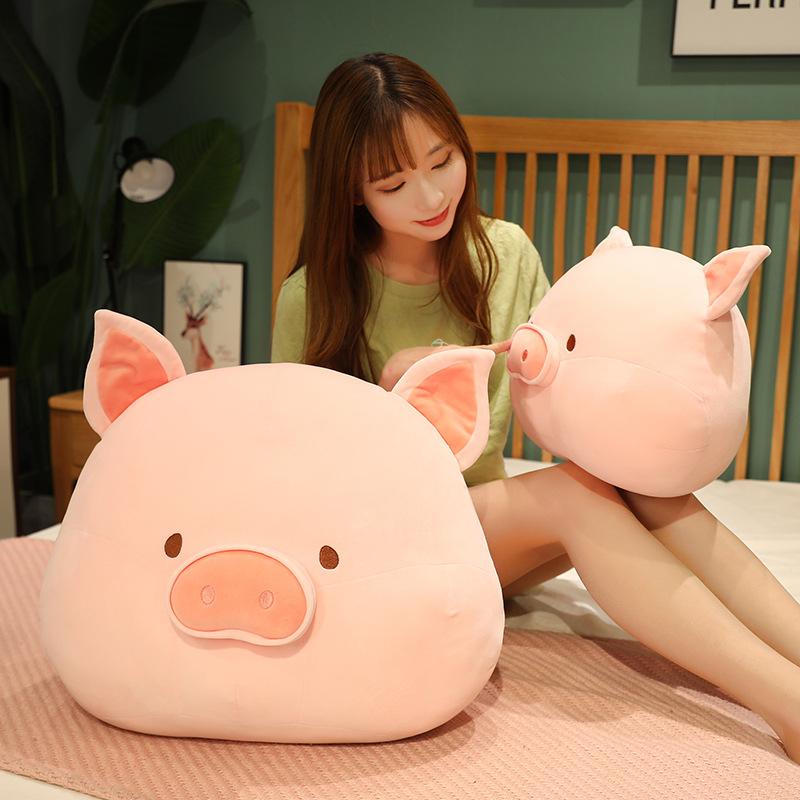 Fluffy Pig Plush Toy Decoration Throw Pillow Boneka Hadiah Pacar15 /40/60cm