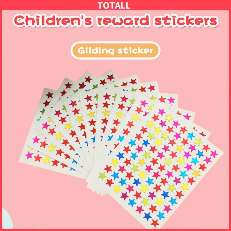 COD 10Pcs/Set Stiker Bintang Colorful Reward Stickers Alat Tulis-Totall