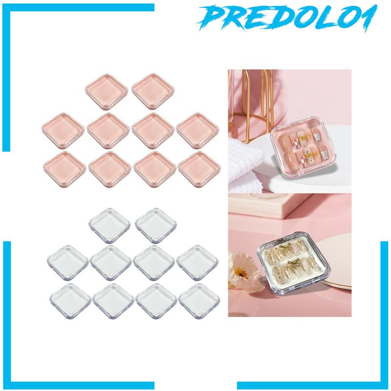[Predolo1] 10buah Press on Kotak Penyimpanan Kuku Nail Packing Box Untuk Digunakan Di Rumah Salon Kuku