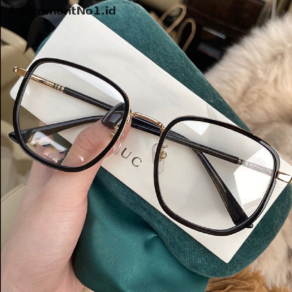 [AdornmentNo1] Ins Tanpa makeupSquare frame Glassestransparan Eyewear Glasses Untuk Wanita [ID]