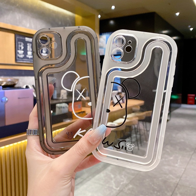 IPHONE Air sac Penebalan Pelindung case Untuk Iphone14 13 12 11 Pro MAX X XR XS Max7 8 Plus Chaopai XX bear Transparan Anti-drop