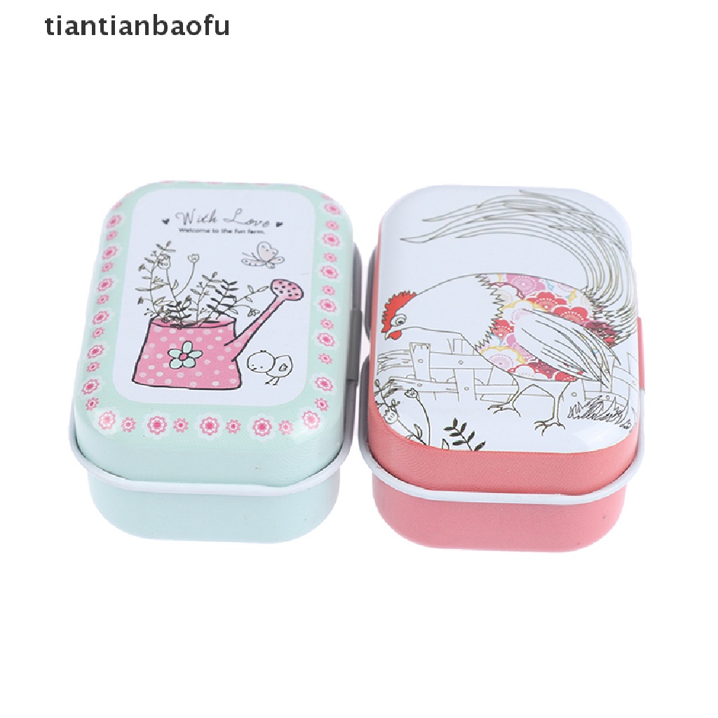 [tiantianbaofu] Warna-warni Mini Tin Box Sealed Jar Packing Kotak Perhiasan Permen Kotak Penyimpanan Kecil Butik