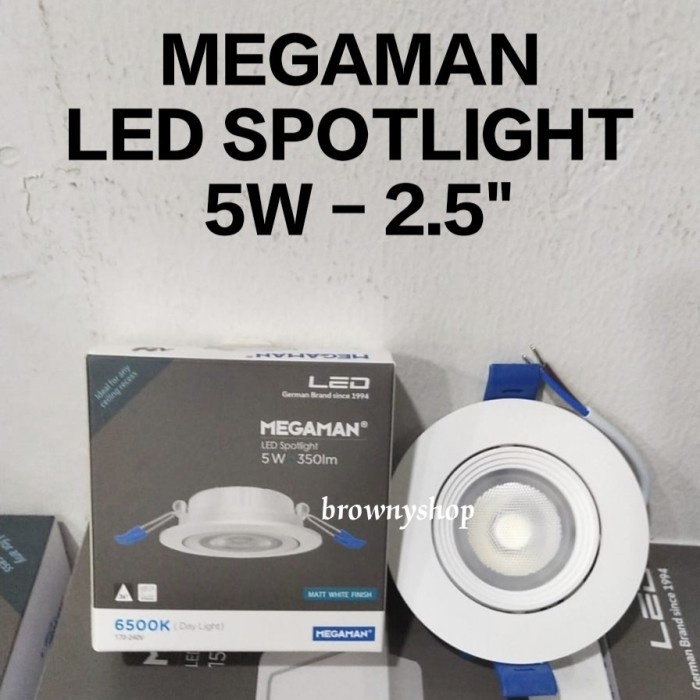 MEGAMAN Spotlight LED Sorot Model Downlight 5W 7W Cahaya Putih Kuning