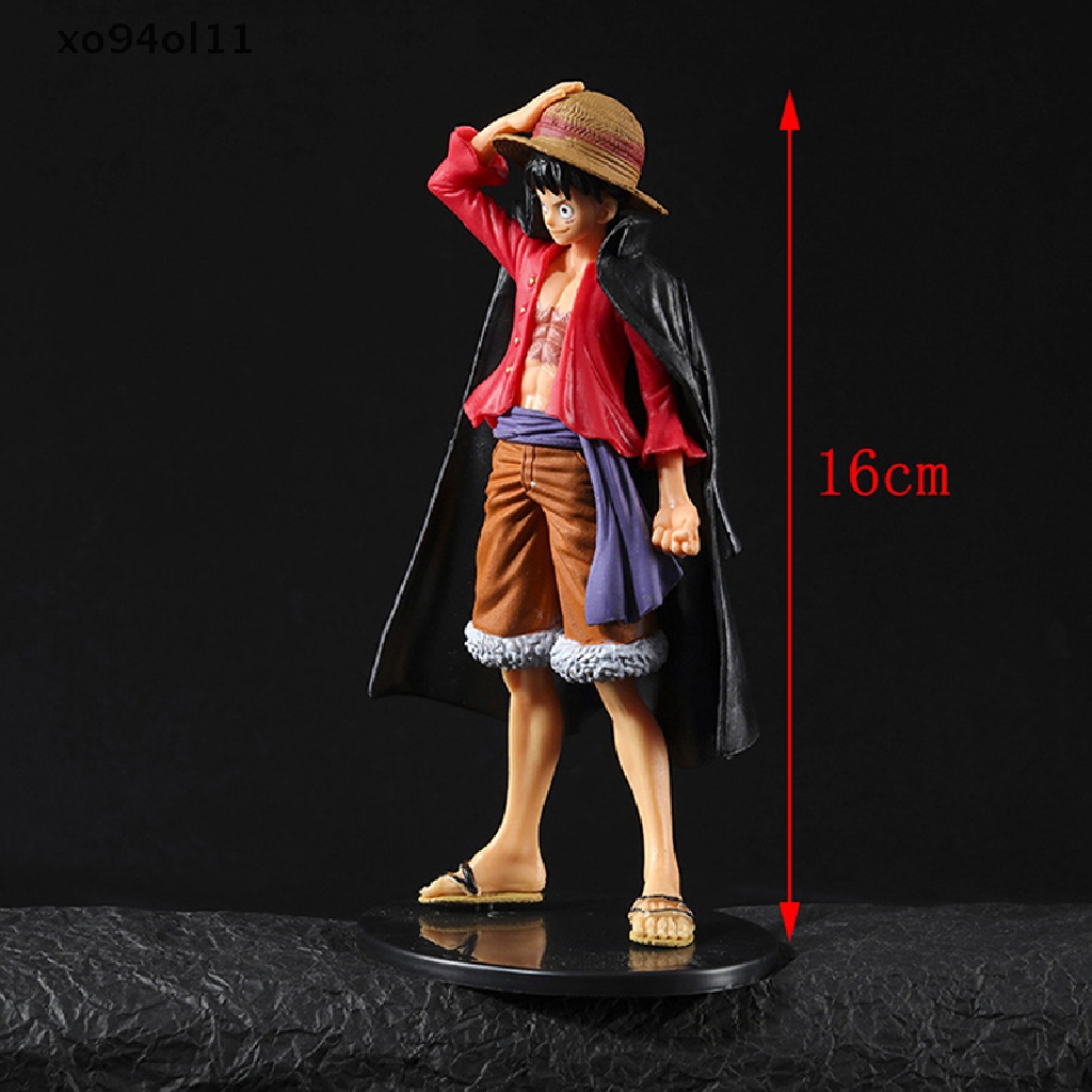 Xo 16cm One Piece Figure Anime Kartun Luffy Mainan Kerah PVC Patung Boneka Mainan Lucu OL