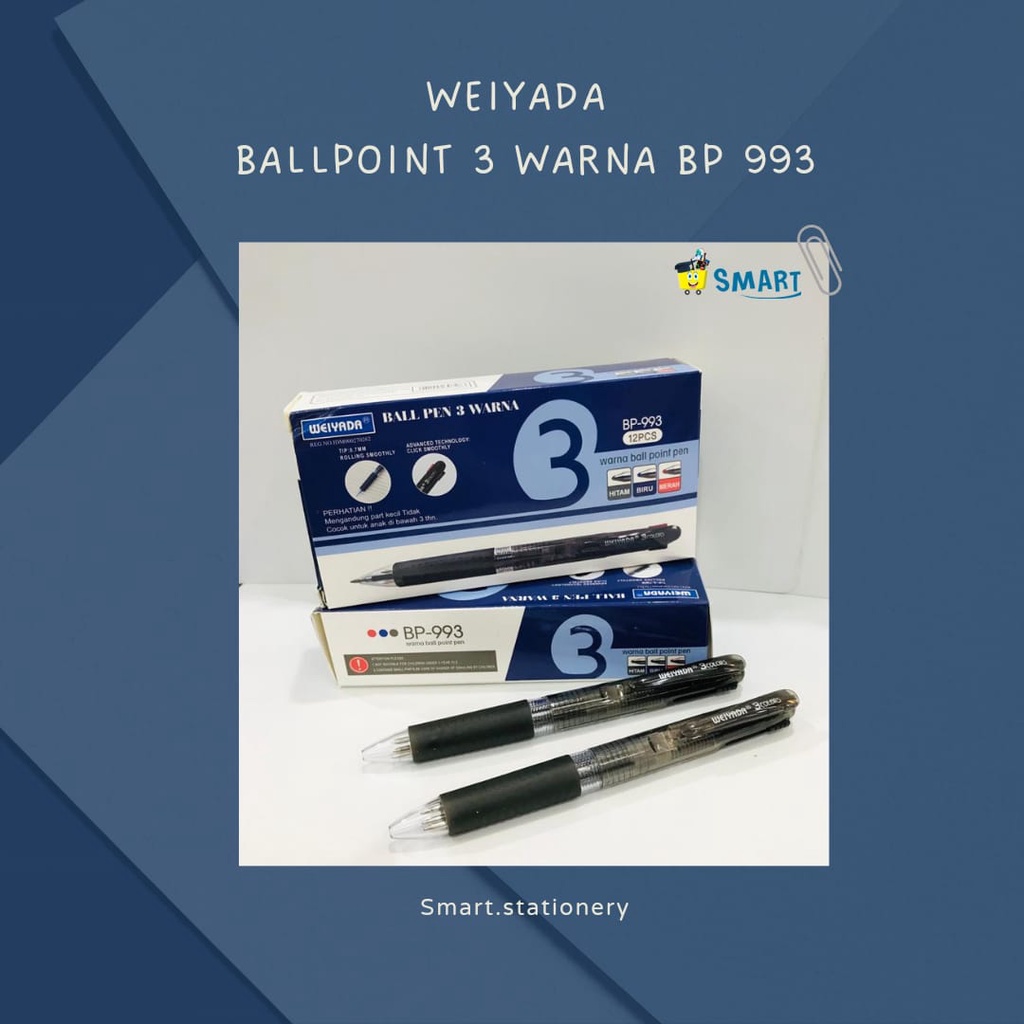 

WEIYADA BALLPOINT 3 WARNA BP 993