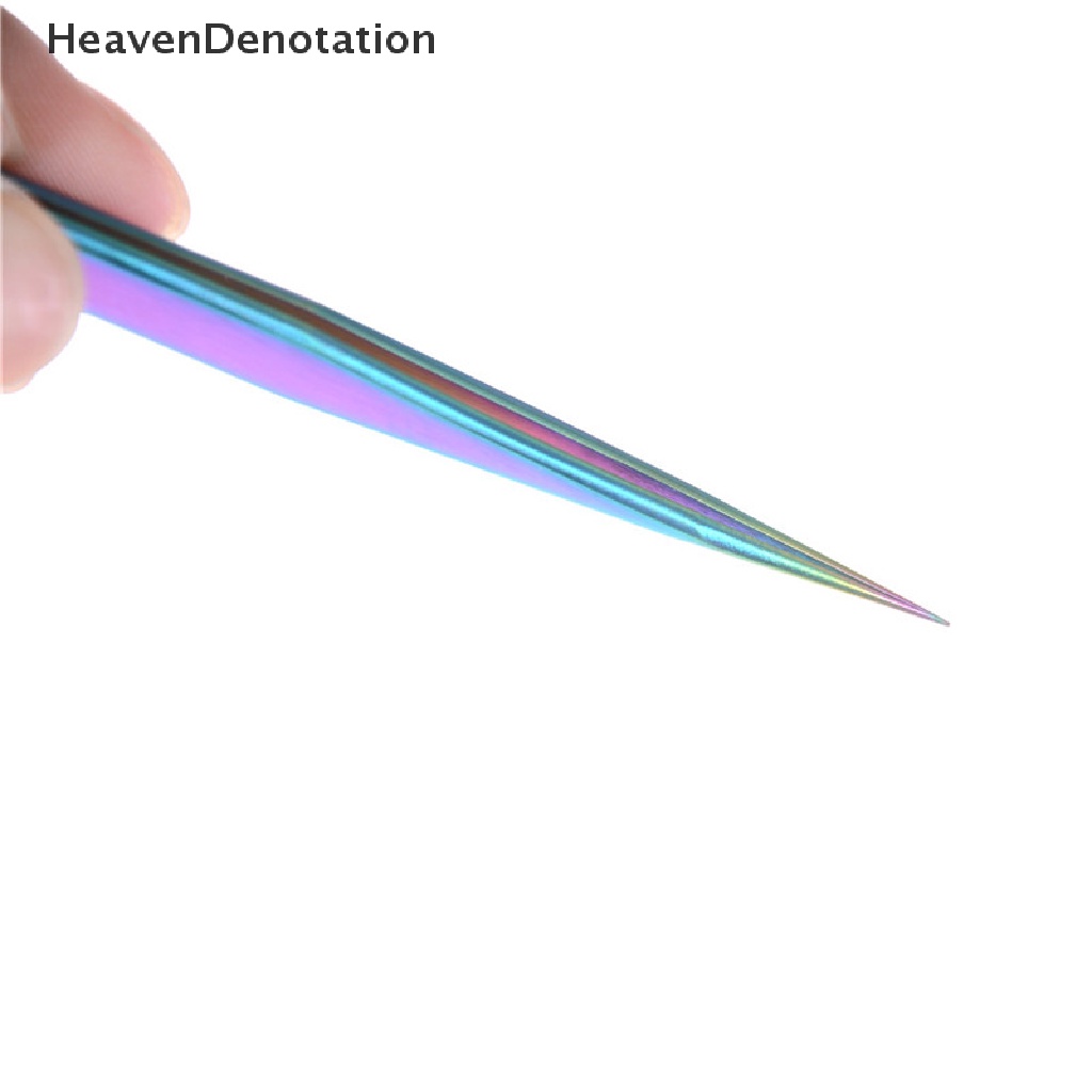 [HeavenDenotation] Rain Colorful Stainless Steel Tweezer Nail Stiker Berlian Imitasi Alat Pemetik HDV