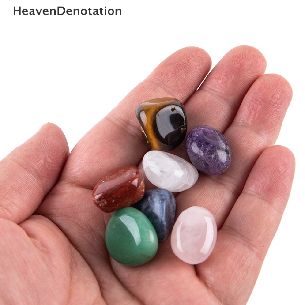 [HeavenDenotation] 14pcs Seven Chakra Energy Healing Stone Natural Crystal Gemstone Ornaments Hadiah HDV