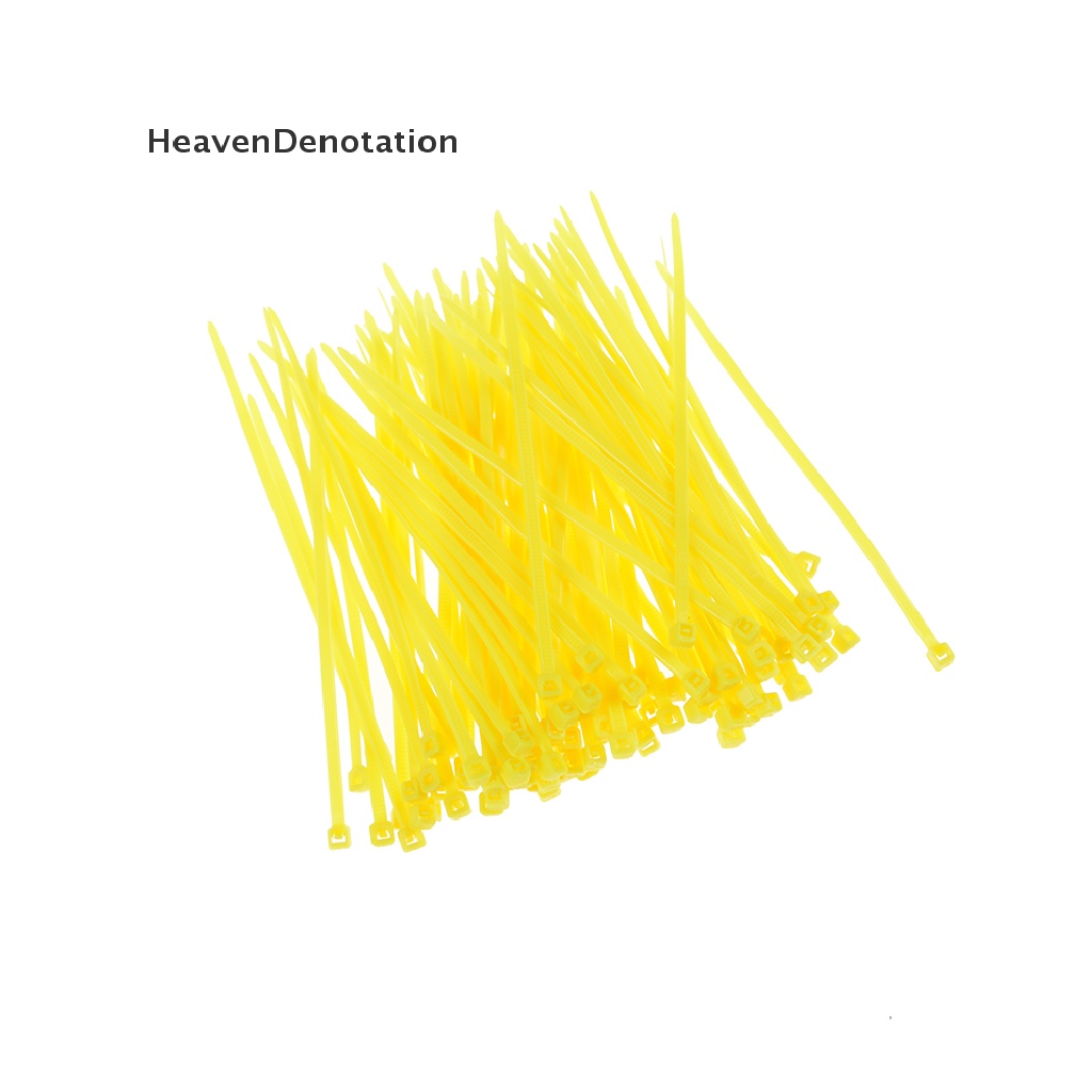 [HeavenDenotation] 100pcs 3x100mm Nilon Plastik Warna-Warni Kabel Kawat Organiser Zip Tie Cord Tali HDV