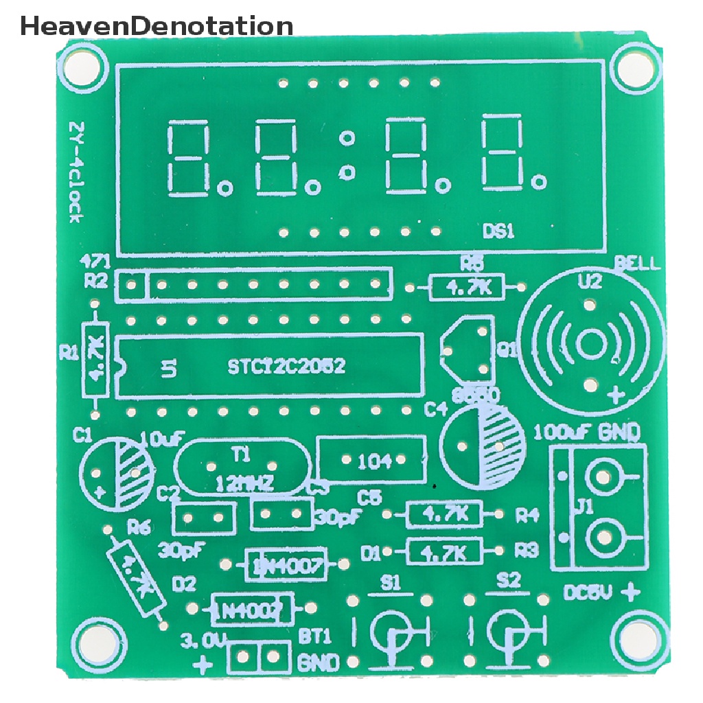 [HeavenDenotation] At89c2051 Digital 4mata Jam Elektronik Produksi Elektronik Suite DIY Kit HDV