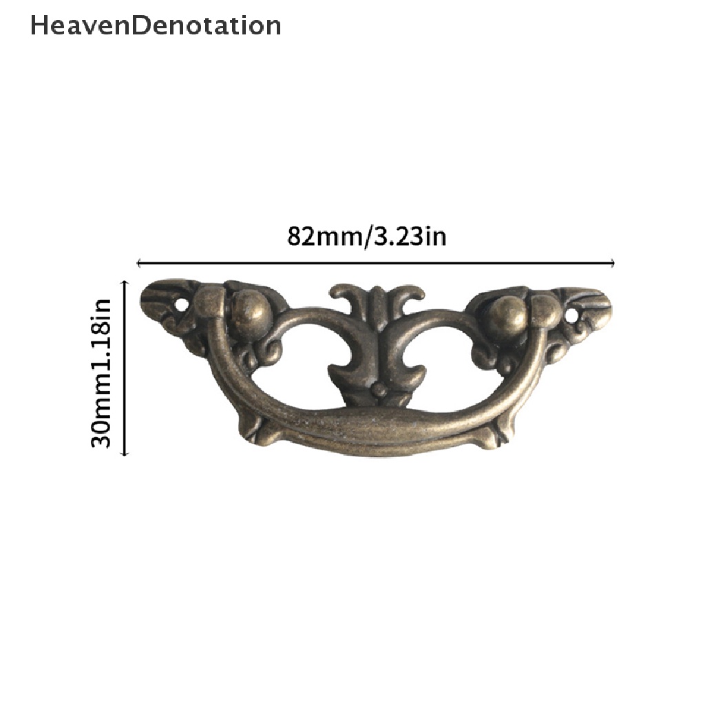 [HeavenDenotation] Bronze Furniture Handle Meja Kotak Gagang Pintu Antik Zinc Alloy Pola Kelelawar HDV