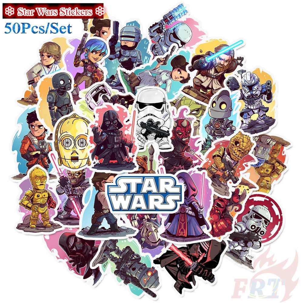 

Star Wars Series 01 Stikers 50Pcs/Set Movie Cartoon DIY Fashion Mixed Doodle Decals Stikers JDM