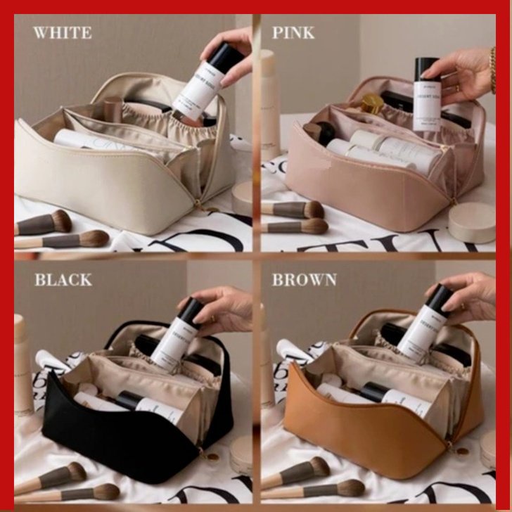 Pouch Kosmetik Travel /Make Up Toiletry/Tas Kosmetik Bag Waterproff/Tas Penyimpanan Portabel Wanita