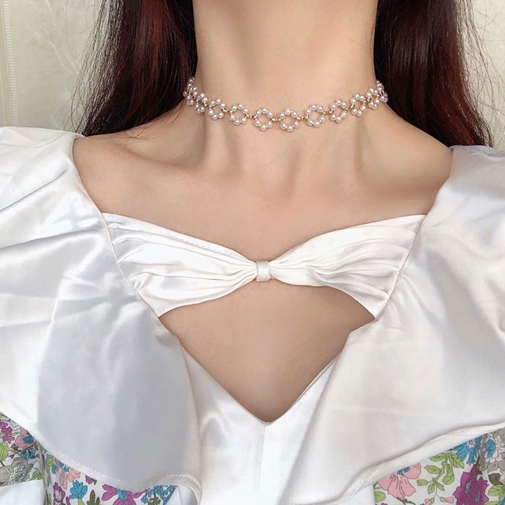 Kalung Choker Mutiara Segi 6 Aksesoris Fashion