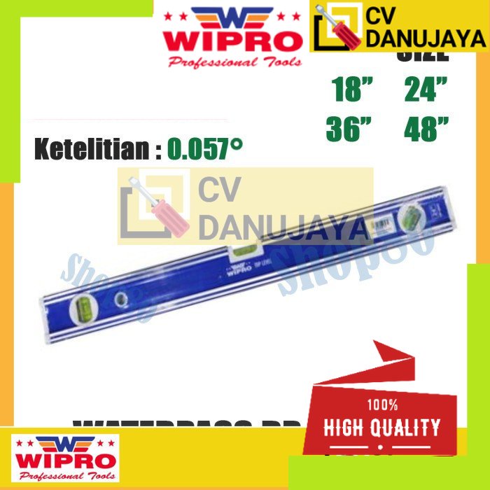 Wipro Waterpass DP-2001B Waterpas Water Pass Panjang 18" 24" 36" 48" - 18 inci