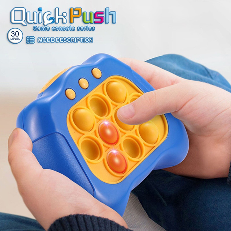 Pop It Pro Quick Push Bubbles Game Console Series Toys Speed Push Up Elektronik Lucu Whac-A-Mole Mainan Untuk Anak Fidget Anti Stress