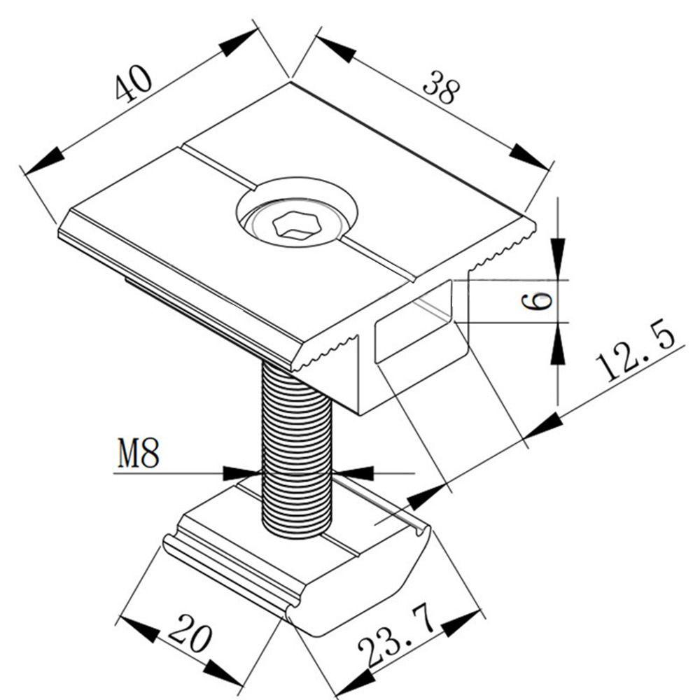 Populer Bracket Rel Solar Panel Portable Atap Memperbaiki Aksesoris Panel Photovoltaic