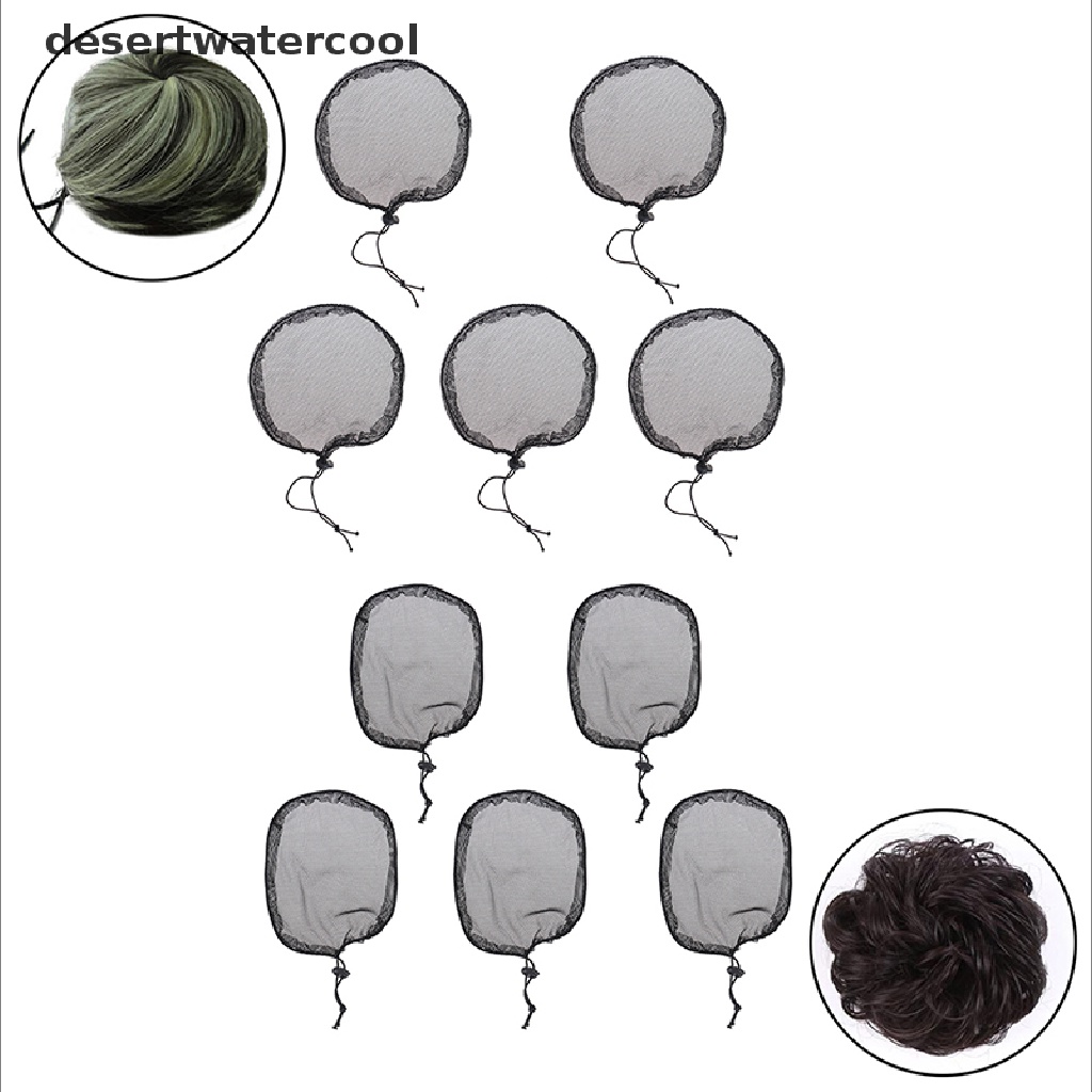 Deid 5Pc Topi Jaring Rambut Elastis Untuk Membuat Wig Rambut Palsu Liner Jaring Rambut Untuk Ponytail Wig Cap Martijn