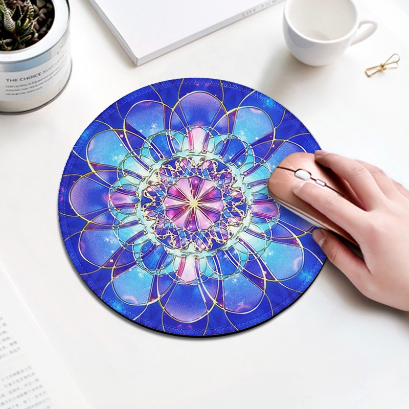 Mandala Mouse Pad Game Kreatif Dan Lucu Rumah Kantor Alas Tikus Karet Mouse Pad Klasik Mandala Biru Navy Mandala Kuning Mandala Biru Mandala Terang Mandala Mouse Pad