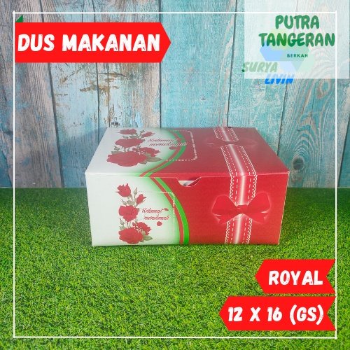 

Dus Kotak GS Motif Bunga 12 x16 / Dus Kue Snack Box Makanan Merk Royal