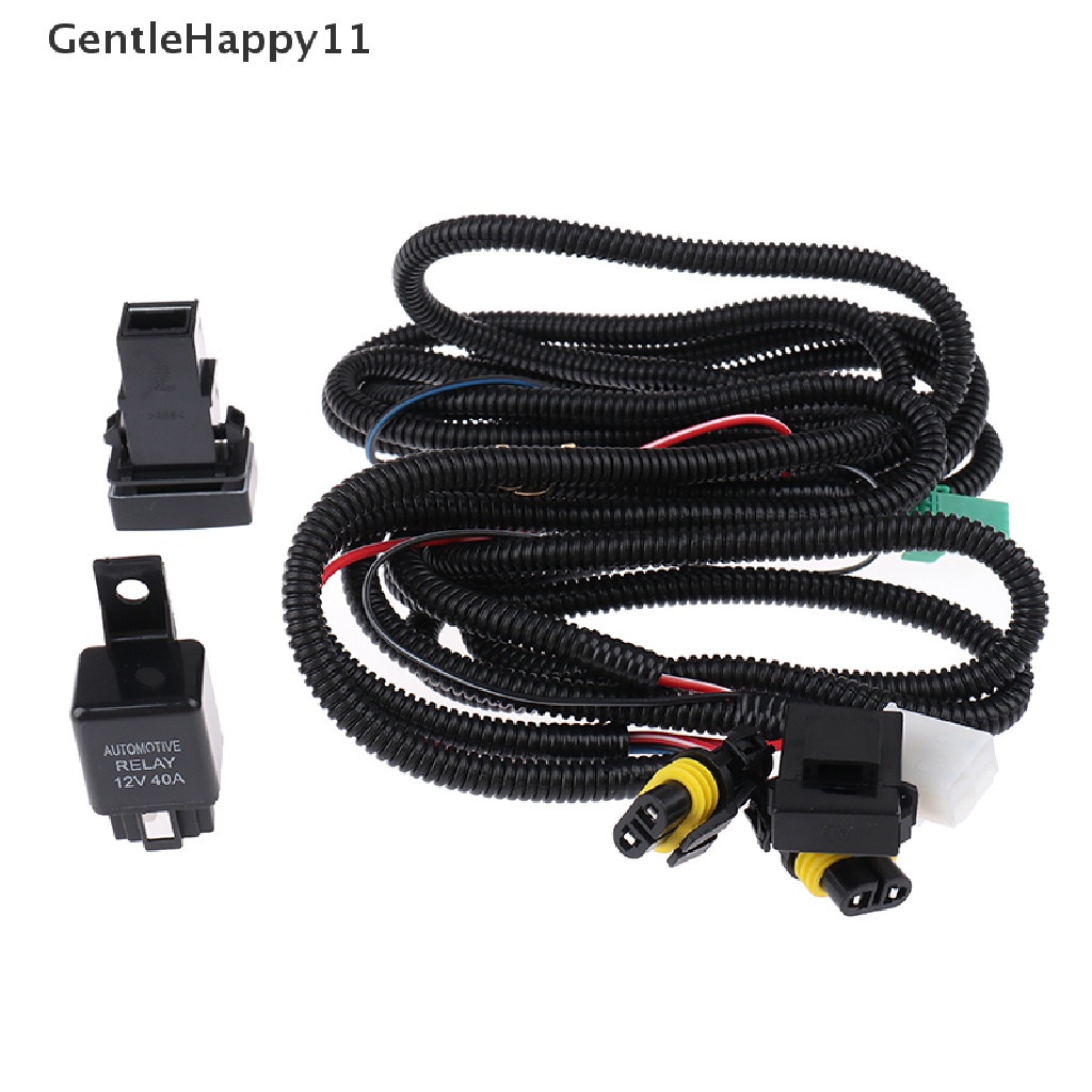 Gentlehappy H11 Fog Light Wiring Harness Soket Kabel Indikator LED Saklar 12V 40A Relay id