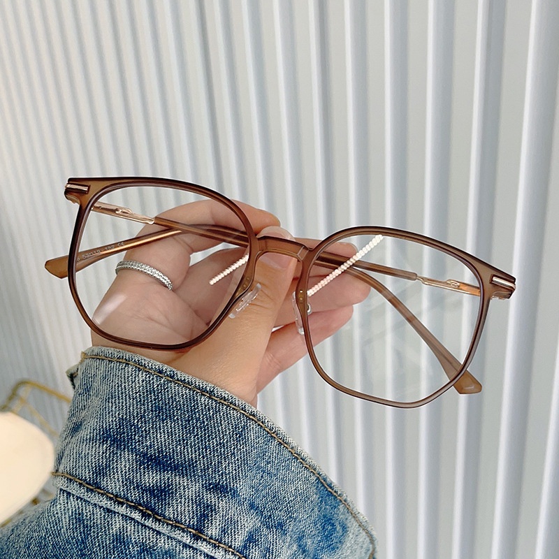 (YUZHU) Oversized Frame Irregular Anti Blue Light Kacamata Untuk Wanita Korea Fashion TR90 Kacamata Komputer Anti Radiasi