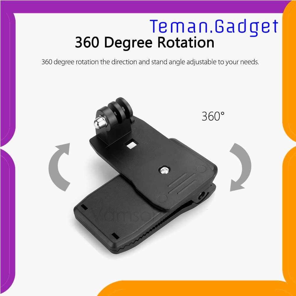 TG - KMP Vamson Clip Clamp Mount 360 Rotary + Smartphone Holder for GoPro - VP512