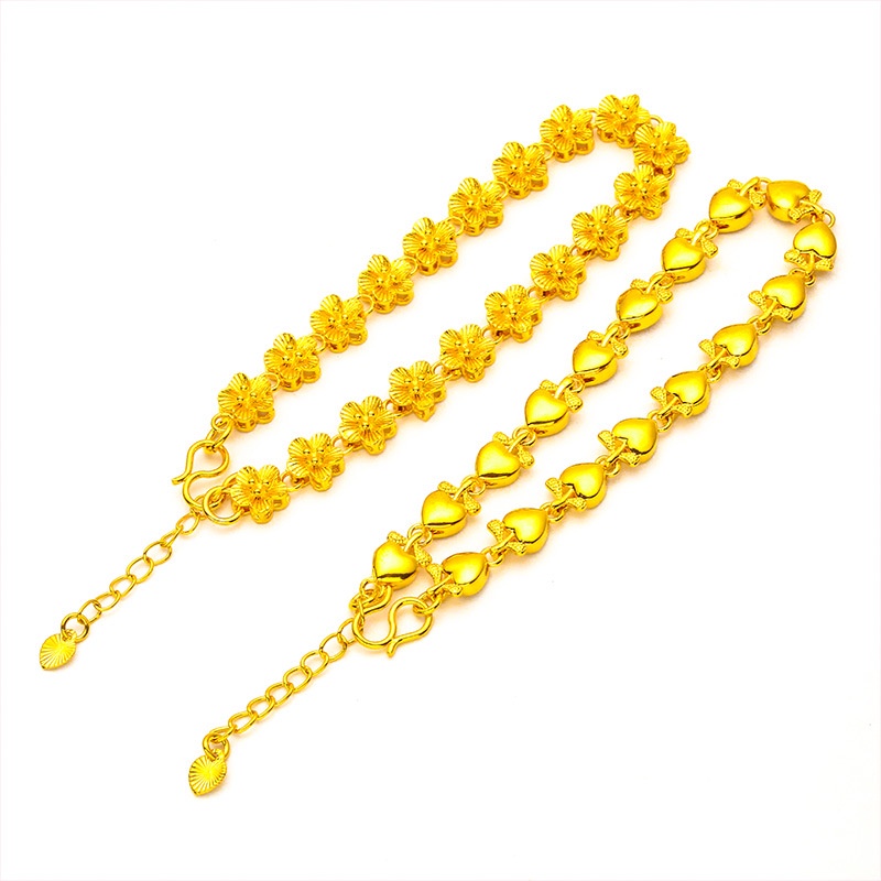 Goldkingdom Perhiasan Fashion Aksesoris Bangkok 24K Ready Stock Gelang Strawberry Gelang Bunga Lady Murah Dan Bisa Grosir