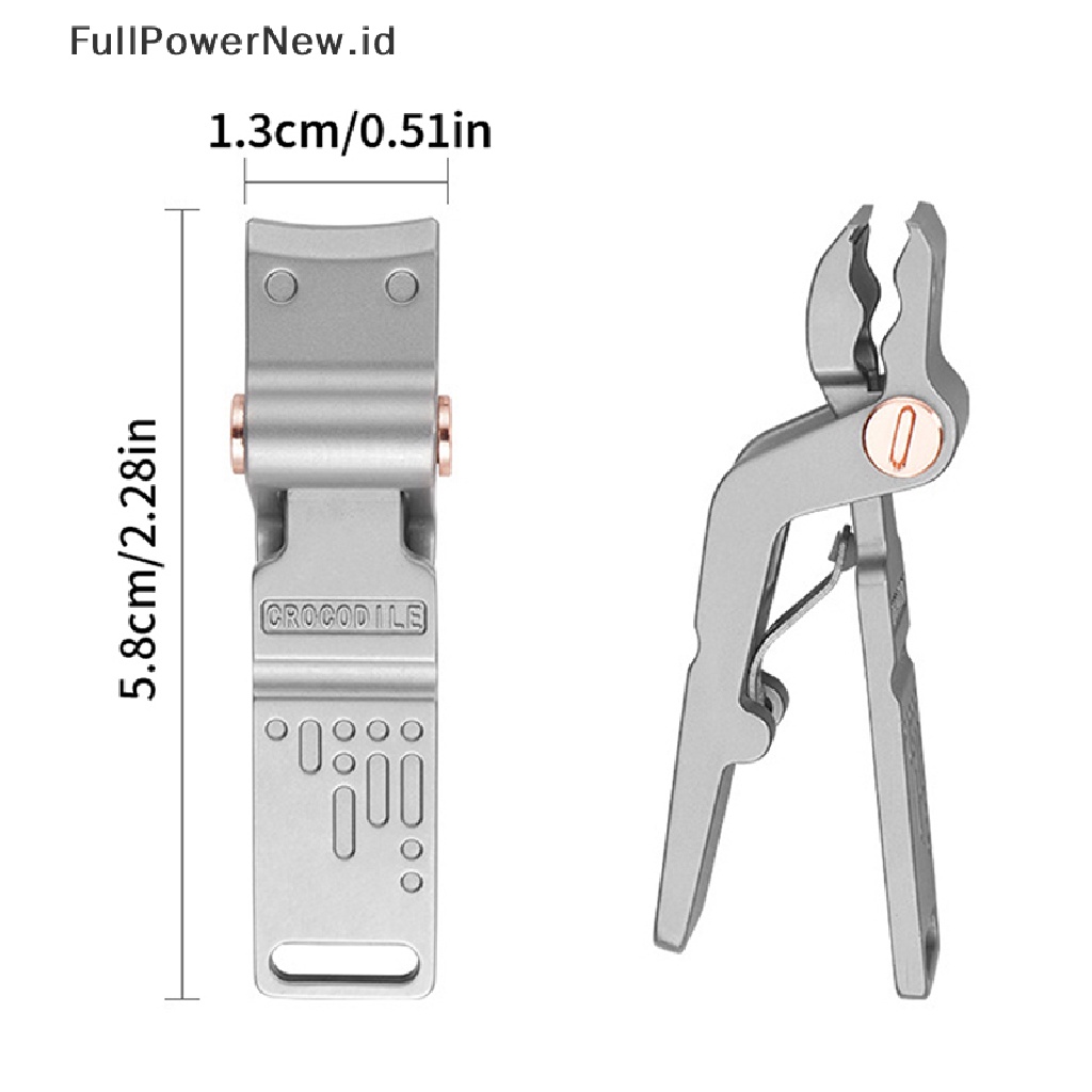 Power Gunting Kuku Rahang Lebar Berbentuk Buaya Bahan Stainless Steel Manicure Cutter ID