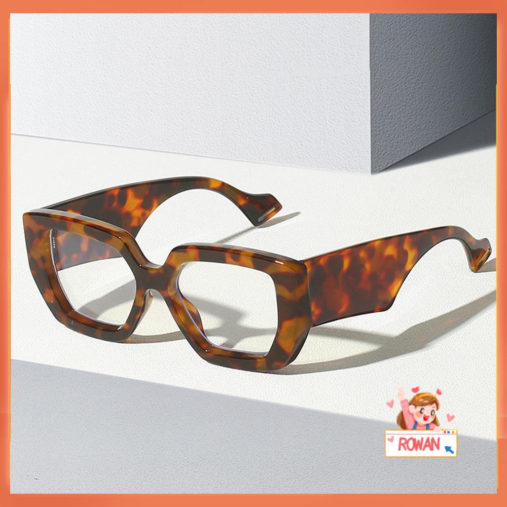 R-flower Kacamata Hitam Wanita Square Goggles Eyeglasses Frame Tebal