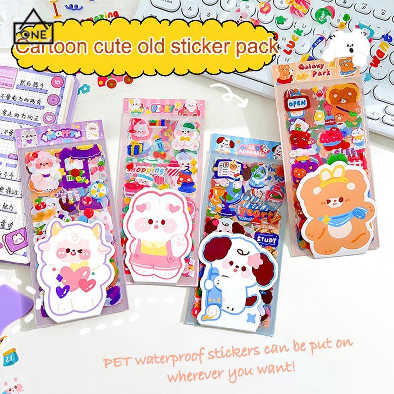 COD❤️Stiker Scrapbook Lucu Kartun Kartun PET Tahan Air DIY Bahan Dekorasi Cangkir Air Stiker-A.one