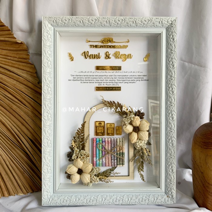 mahar pernikahan uang mahar nikah bingkai mahar - Print