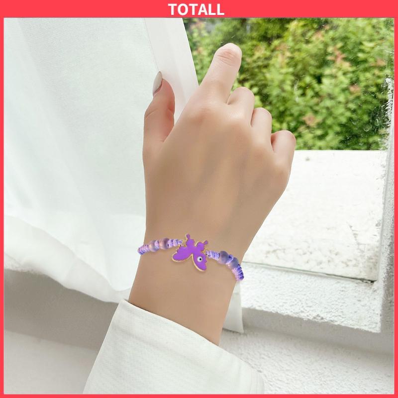 COD Gelang serut kupu-kupu Adjustable Tali gelang yang dikepang Aksesoris Fashion-Totall