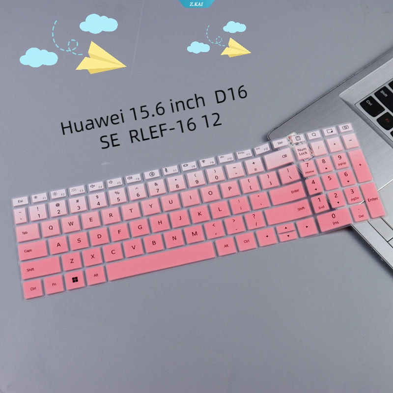 1pc Cover Keyboard Laptop Film Pelindung Silikon Untuk Huawei 15.6 Inch MateBook D16 SE Versi S Komputer RLEF-16 Notebook 12kualitas Tinggi Lembut Tahan Debu Keyboard Film [ZK]