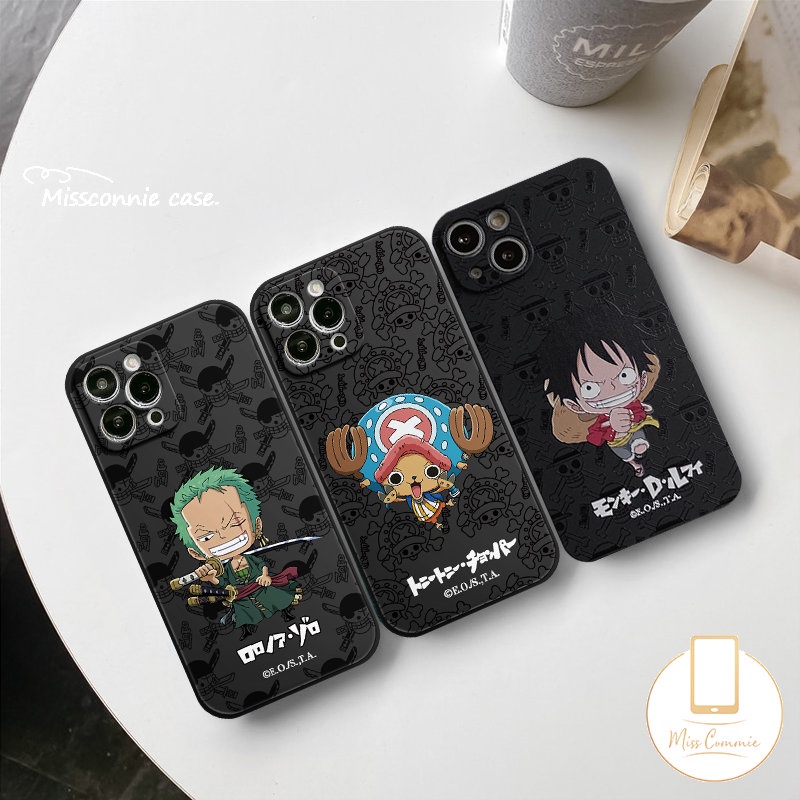 Untuk Infinix Hot 10 11 9 12 Play Smart5 4 6 Plus Hot 10Lite 20s 9 11 8 11s 12 12i 20 10t 10s Note 11 12pro 12 G96 8 12 2023 One Piece Luffy Zoro Lurus Pinggir Sisi Case Motif