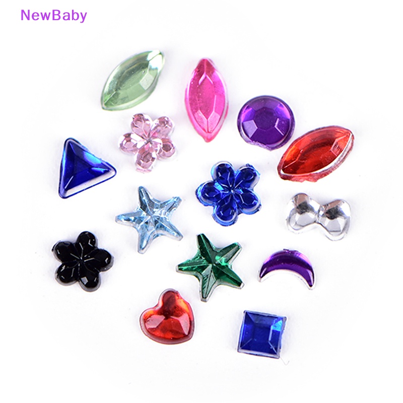 Newbaby 2000pcs 3D Mix Acrylic Nail Art Tips Kuku Berlian Imitasi Wanita DIY Manicure Tools ID