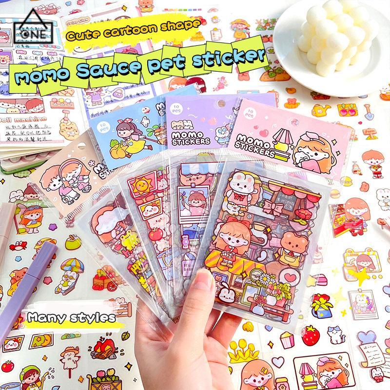 COD❤️Stiker buku pegangan kartun PET tahan air Dekorasi mug ponsel DIY stiker karakter-A.one