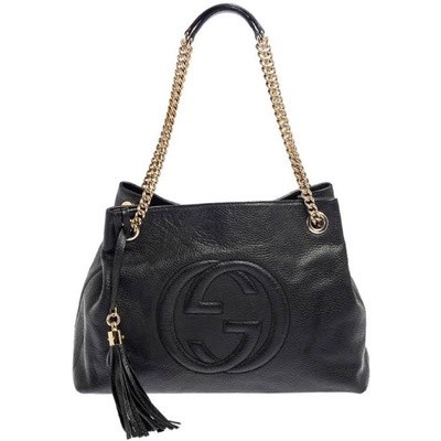 Promo TAS WANITA BRANDED GUCCI SOHO BLACK TOTE BAG Murah