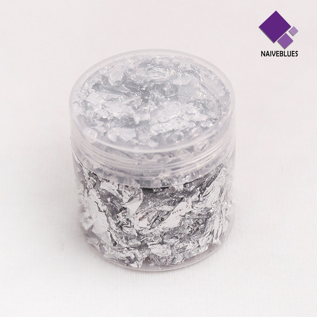 [naiveblues] 1botol Manicure Foil Decal Anti Luntur Kuku Nice-looking Multifungsi Foil Warna Emas Untuk Wanita