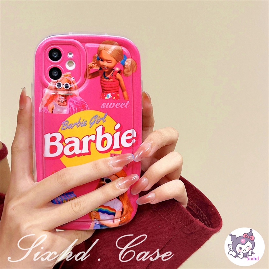 IPHONE Gadis Barbie Lucu Kompatibel Untuk Iphone14 13 12 11 Pro Max SE 2020 X Xr Xs Max8 7 6 6s Plus AirBag Phone Case TPU Lembut Shockproof Cover Pelindung