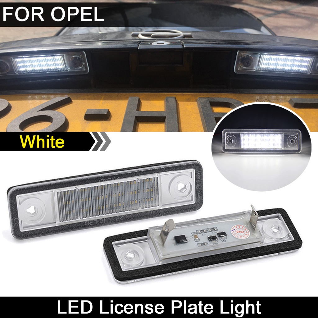 2pcs Lampu Plat Nomor Plat LED Putih Lampu Untuk Opel Astra Carlton Corsa Omega Signum Speedster Tigra Vectra VX220 Zafira