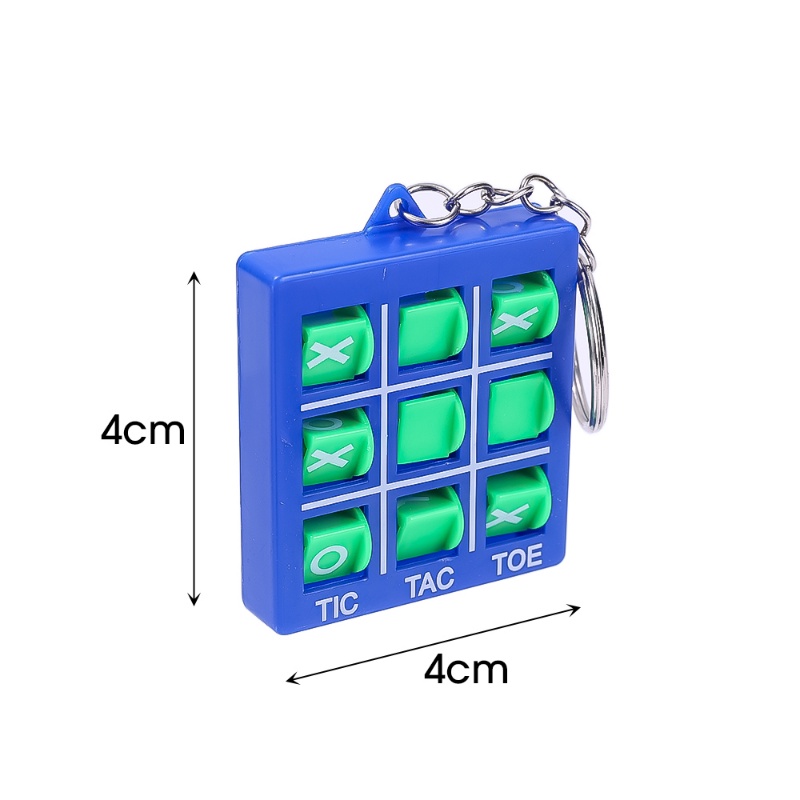Gantungan Kunci Berputar Dekompresi XO/Gantungan Kunci Jari Kaki Tic Tac Permainan Lucu/Mainan Edukasi Anak Liontin Buku Tas Keyring