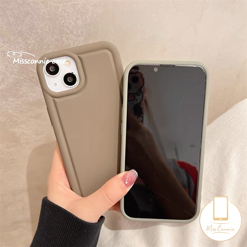 Airbag Shockproof Matte Case Untuk Oppo A17 A15 A57 A95 A16 A54 A17K A12 A5s A7 A31 A74 A16s A16K A5 A9 A53 A77s A3s Reno5 A92 A77 A55 A12E A16E Soft Case Tpu Tebal Simple Mewah