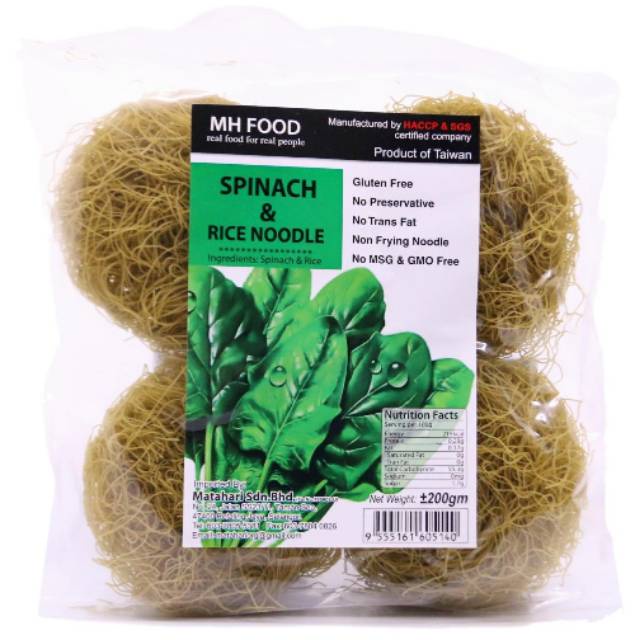 

Spinach & Rice Noodle 200g (CitraFood)