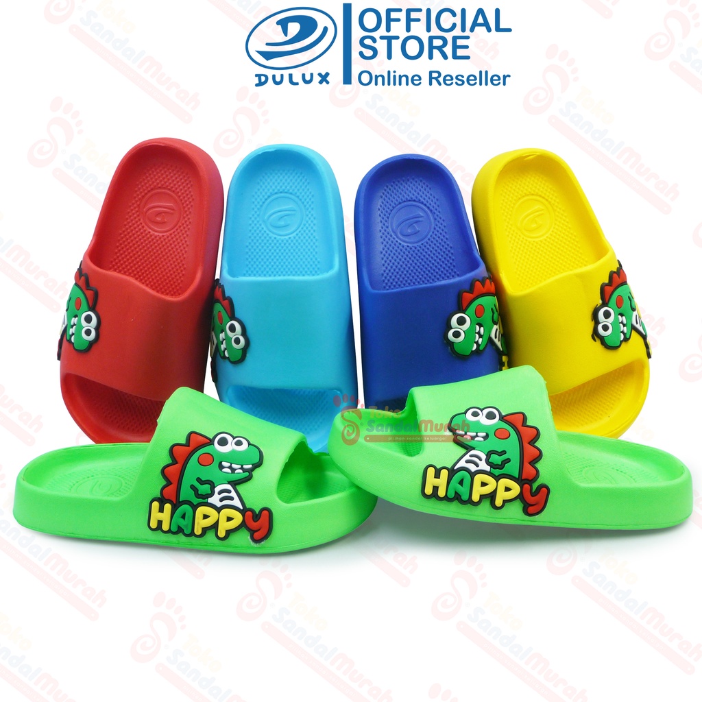 Toko Sendal Murah - Sandal Slop Uk 24 - 29 / Sandal Anak Motif Dinosaurus / Sandal Anak Laki - Laki Lucu / Sandal Kekinian Model Terbaru [Toko Sendal Murah M 386 D Dino]
