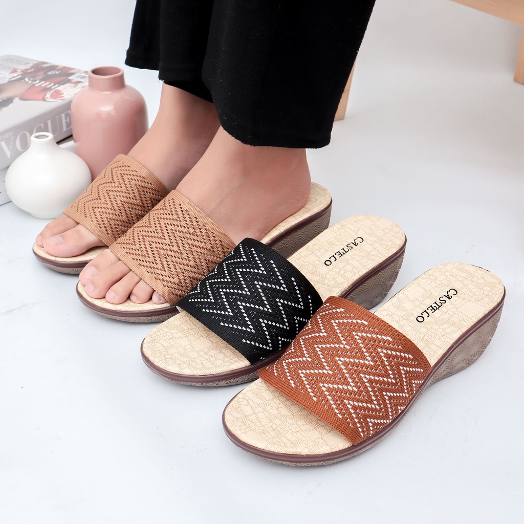 Sendal Wedges Sandal Wanita Wedges Wedges Wanita Casual Selop