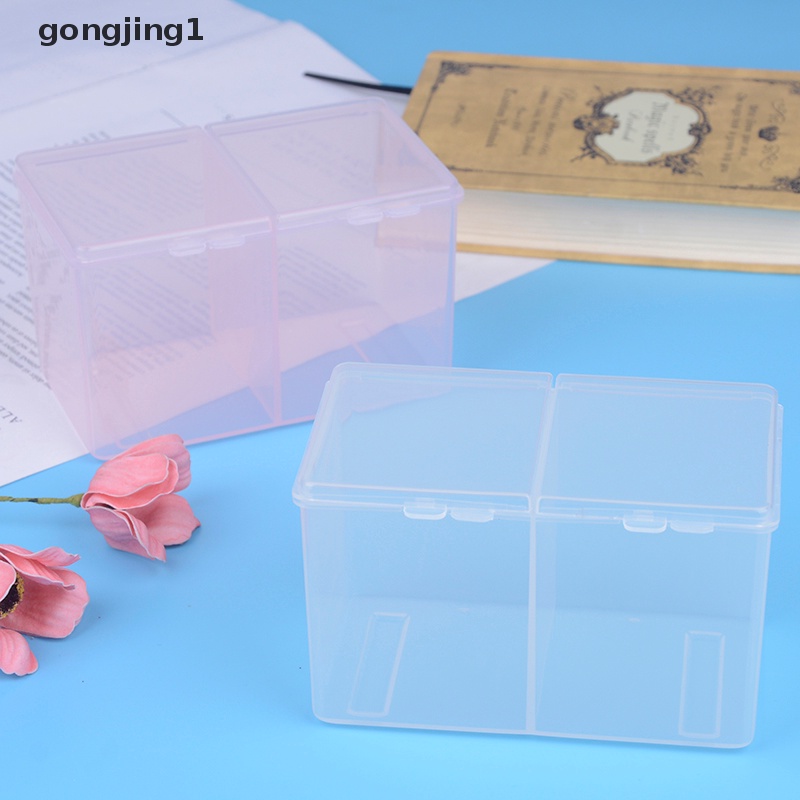 Ggg Clear Cleaning Remover Cotton Pad Kompartemen Kotak Penyimpanan Cotton Pad Container ID